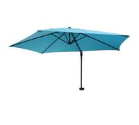 Parasol mural Casoria, parasol deporte pour le balcon, 3m, inclinable turquoise