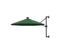 Parasol mural de jardin avec LED 300 cm vert
