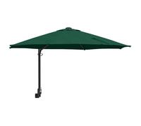Parasol mural de jardin - vidaXL - Vert - Polyester et acier - 248x248x148 cm - Inclinable - Fixation murale