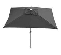 Parasol N 23, 2x3m, rectangulaire, inclinable, Polyester/Alu 4,5kg anthracite Gris G