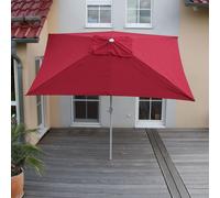 Parasol En Aluminium N23, 2x3m, Rectangulaire, Inclinable, Inoxydable Bordeaux Rouge