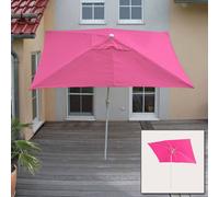 Parasol N23, parasol de jardin, 2x3m rectangulaire inclinable, polyester/alu 4,5kg protection UV 50+ ~ rose