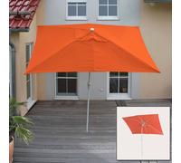 Parasol N23, parasol de jardin, 2x3m rectangulaire inclinable, polyester/alu 4,5kg protection UV 50+ ~ terracotta