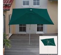 Parasol N23 2x3m rectangulaire inclinable polyester/alu 4,5kg vert Vert G