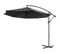 Parasol - NAIZY - 3M Inclinable - Anti UV UPF 50+ - Aluminium - Gris foncé