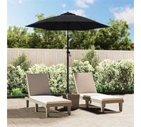 Parasol Noir 200x224 cm Aluminium Noir et gris foncé G