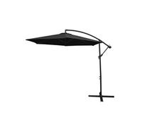 Parasol Cantilever Suspendu 3m Ombre Protection Uv Extérieur Jardin Terrasse Parasol Banane Inclinable Housse Imperméable Avec Manivelle Réglable Couleur Noir Noir