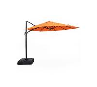 Parasol octogonal 350cm déporté orange en aluminium CASTILLO