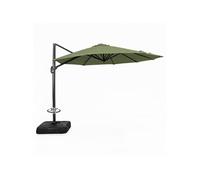 Parasol octogonal 350cm déporté vert en aluminium CASTILLO