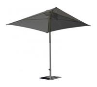 Parasol ouverture push-up EOLO (250x250 cm) en aluminium laqué et toile OLEFIN® - GRIS ANTHRACITE
