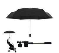 Parasol Para Cochecito De Bebé - Sombrilla Clip Ajustable, Sombra Protectora 360°, Paraguas UPF 50+ | Cobertura Solar Grande Con Abrazadera Usado En Sillas De Paseo Playa Exterior Día Soleado