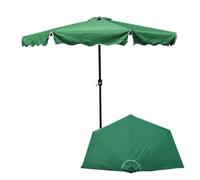 Parasol Parapluie Jardin Terrasse Balcon Demi Ø 270 Cm H 235 Cm Mur Vert Multicolore