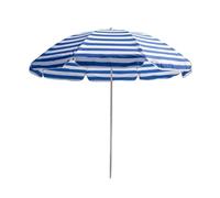 Parasol/Parasol D'extérieur en Tissu Polyester Rayé avec 8 Nervures, Conception Détachable en Deux Sections, Portable Et Léger, 2M.