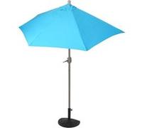 Parasol Parla en alu, hémicycle, UV 50+ 270cm turquoise avec pied