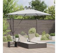 vidaXL Parasol banane – Acier (revêtement poudre), toile polyester, 249×249×250 cm – Sable