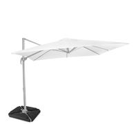 Parasol Porte-à-Faux Pisogne 300x300cm - Premium parasol - Blanc | Incl. Dalles de parasol remplissables