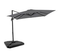 Parasol Porte-à-faux Pisogne 300x300cm - Premium parasol - Gris | Incl. Dalles de parasol remplissables.