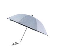Parasol pour landau avec pince réglable, parapluie à clipser - Gris
