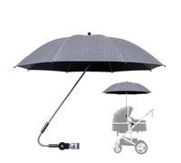 Parasol pour landau | Parapluie à clipser pour poussette avec protection UV | Auvent imperméable réglable à 360 degrés pour chariot, vélo, fauteuil roulant, chaise de plage