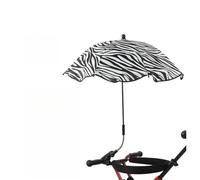 Parasol pour poussette parasol UV universel clip de fixation réglable, léger et portable, ombrelle poussette universelle (Ligne zebra)