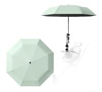 Parasol pour poussette UPF 50+ avec clip | Grand parapluie de protection UV de 100 cm pour poussette, landau, poussette | Housse d'ombrage réglable pour l'extérieur, le voyage, le camping (bleu)