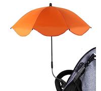 Parasol Poussette Universelle, Ombrelle Poussette Universelle, Anti UV 50+ Ombrelle pour Poussette avec Pince Réglable, Parapluie De Poussette étanche réglable 360° pour Plage Jardin Extérieur