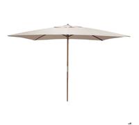 Proloisirs - Parasol avec mât en bois 300x200 cm Ori ecru G