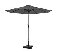 Parasol Recanati Ø300cm - Premium Haute Qualité parasol - gris | Incl. Pied de parasol 20 kg