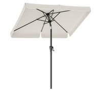 Parasol rectangulaire 200 x 150 cm, protection solaire UPF 50+, pliable des deux côtés à 30°, sans pied, Beige