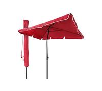 Parasol rectangulaire 2x1.25m avec housse de protection rouge
