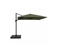 Cezir - Parasol Rectangulaire 3x4 Déporté Rotatif Vert En Aluminium