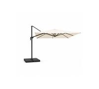 Parasol rectangulaire 4x3m déporté rotatif écru en aluminium CEZIR
