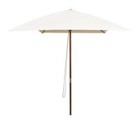 Parasol rectangulaire en bois 200 x 300 cm - VIDAXL - Blanc crème - Manuel