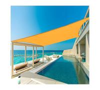 Parasol rectangulaire imperméable en tissu Oxford pour pergola, balcon, événements - Protection UV - Jaune doré