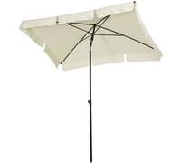 Parasol de jardin - Outsunny - droit rectangulaire inclinable polyester haute densité - métal - 2x1,3m - beige clair