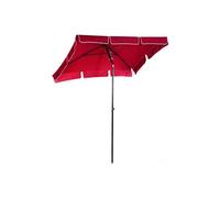 Parasol rectangulaire inclinable alu acier polyester haute densité diamètre 2 m rouge