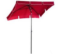 Outsunny Parasol en aluminium 198 x 130 x 245 cm Rouge