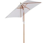 Parasol rectangulaire inclinable bois polyester haute densité 2L x 1,5l x 2,3H m crème Bois G