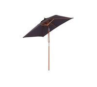 Outsunny Parasol de jardin extérieur Parasol rectangulaire inclinable bois polyester haute densité 2L x 1,5l x 2,3H m gris foncé