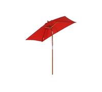 Outsunny Parasol en bois 200 x 150 x 235 cm Rouge
