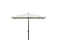 Parasol rectangulaire inclinable de jardin avec manivelle métal polyester haute densité anti UV 50+ crème