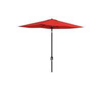 Outsunny Parasol rectangulaire inclinable à manivelle – Polyester haute densité anti-UV 50+ – Rouge