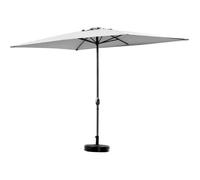 Parasol rectangulaire inclinable ""Sol 2"" - 2 x 3 m - Gris