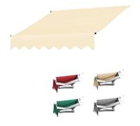 Parasol rétractable 6 x 3,5 m Di Ricambio Impermeabile En polyester Beige Semelle perDa 300 x 250/400 x 350/500 x 350 cm Resistente e Duraturo