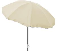 Parasol rond Ø1,80m beige polyester pliable protection UV