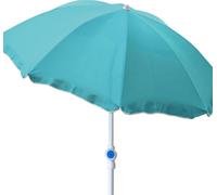 Parasol rond Ø2m pétrole polyester pliable protection UV