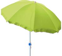 Parasol rond Ø2m vert lime polyester pliable protection UV