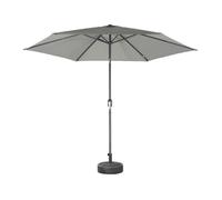 sweeek Parasol droit rond Ø300cm - Touquet Kaki - mât central en aluminium orientable et manivelle d'ouverture Kaki