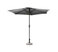 Parasol 300 cm - manivelle - Gris / gris