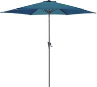 Proloisirs Parasol Rond Aluminium avec manivelle 3m Tilt Bleu